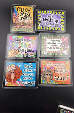 Lot of 6- Suzy Toronto Inspirational Quote Refrigerator MAGNET. Lot of 6